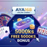AYA168: ၅၀၀၀ ကျပ် ဖရီးဘောနပ်စ်အပြင် လွယ်ကူမြန်ဆန် ငွေသွင်းငွေထုတ်